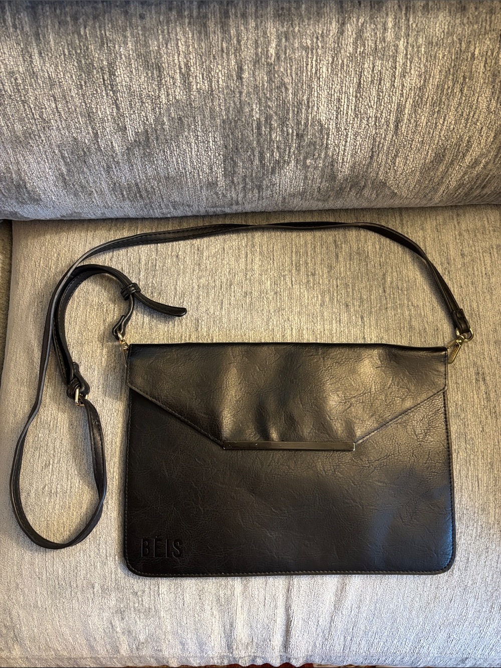 BEIS Black Envelope Crossbody Bag
